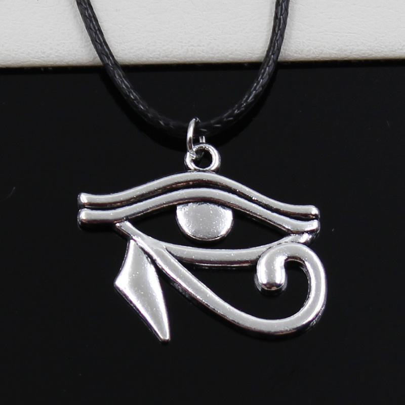 Women Fashion Egypt - Pendentif en cuir noir, cordon ras