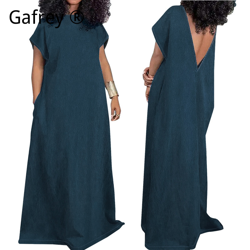 Women Fashion Jeans - Robe longue en jean pour femmes