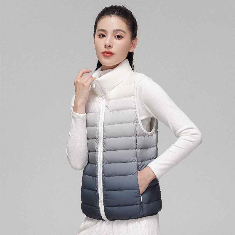 Puffer Vest Fashion Women - Doudoune Ultra Légère Dégradée pour Femme,