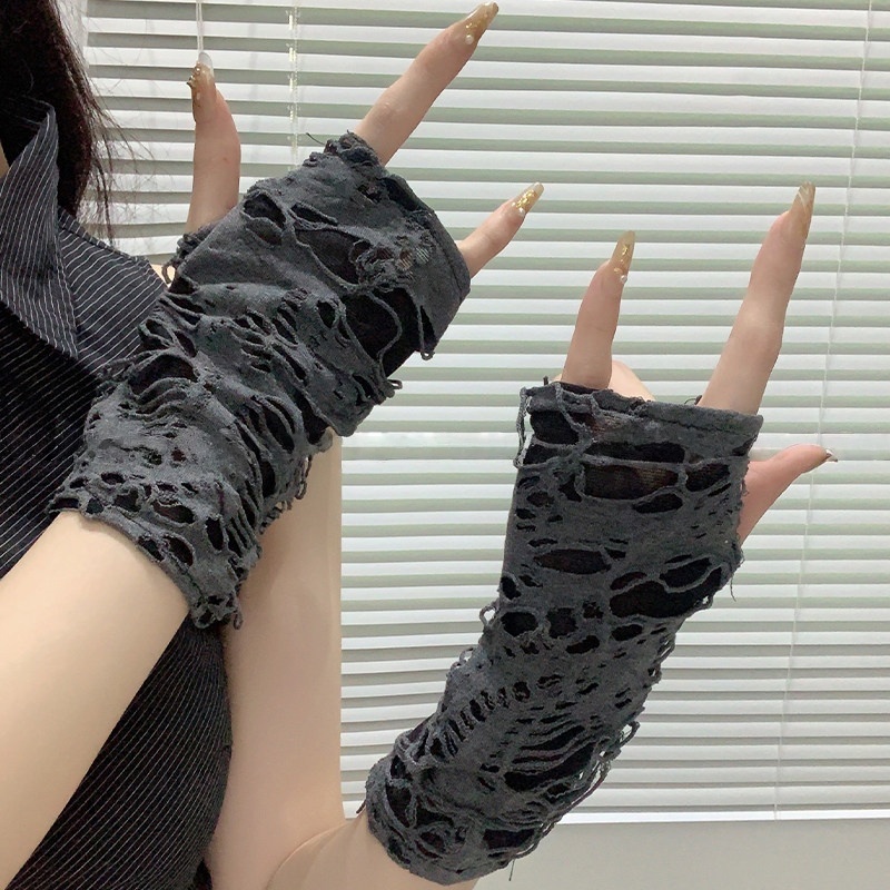 Women Fashion Gloves - Manchettes de protection solaire en maille