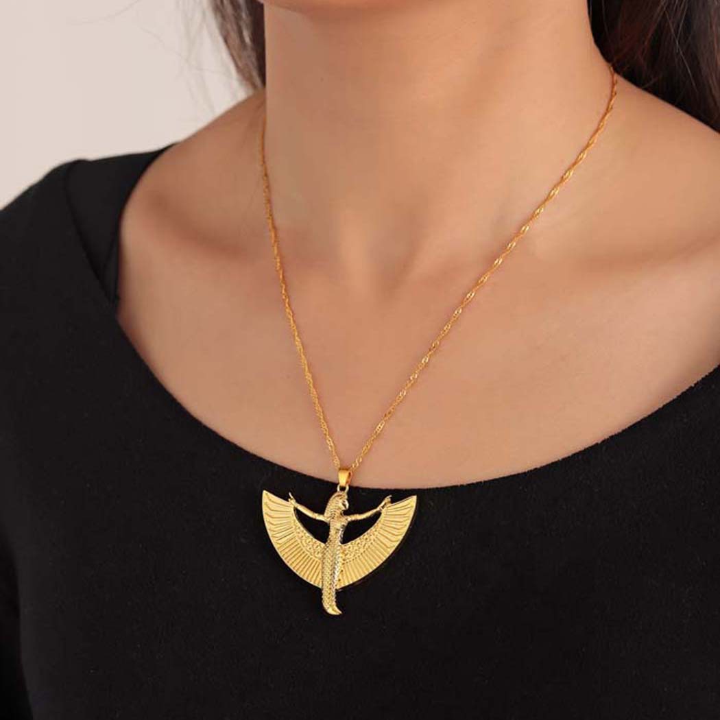 Women Fashion Egypt - QIAMSettlement-Collier pendentif de déesse éma enne