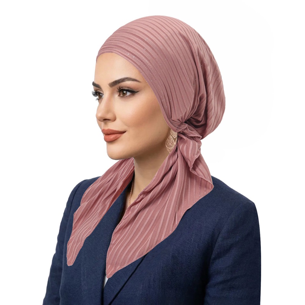 Women'S Fashion Hats - Turban pré-noué tendance en tissu extensible,