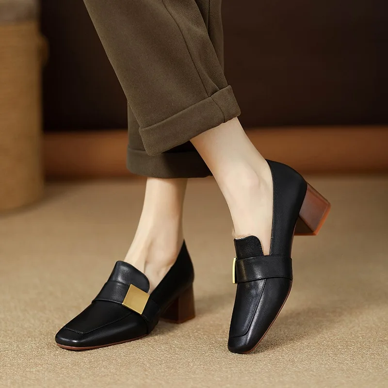 Women Fashion Jeans - Escarpins en cuir pour femmes, chaussures