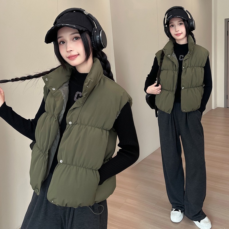 Puffer Vest Fashion Women - Gilet d'hiver sans manches pour femme,