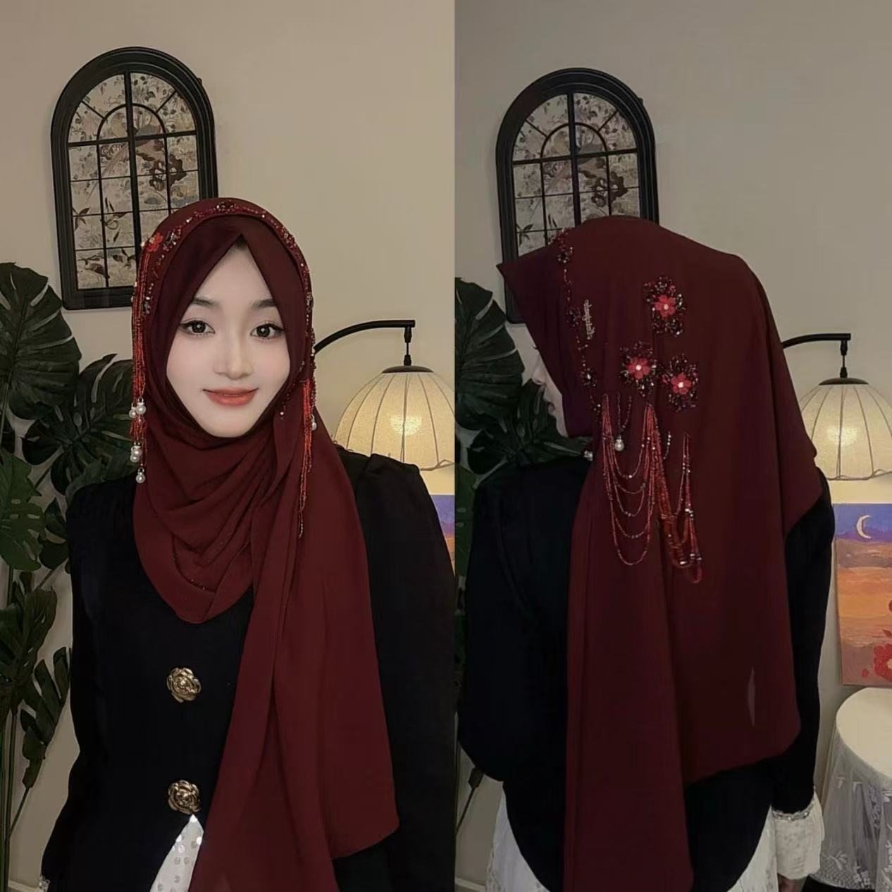 Women Fashion Malaysia - Abaya Hijab pour femmes musulmanes, châle
