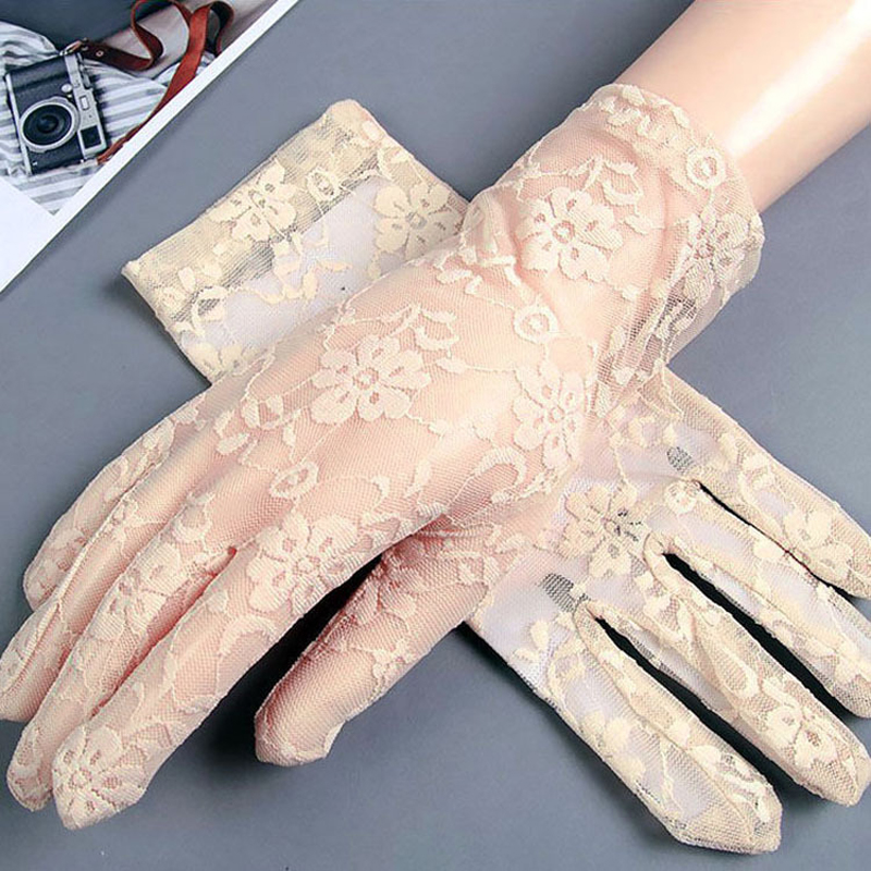 Women Fashion Gloves - Gants d'été courts en dentelle pour