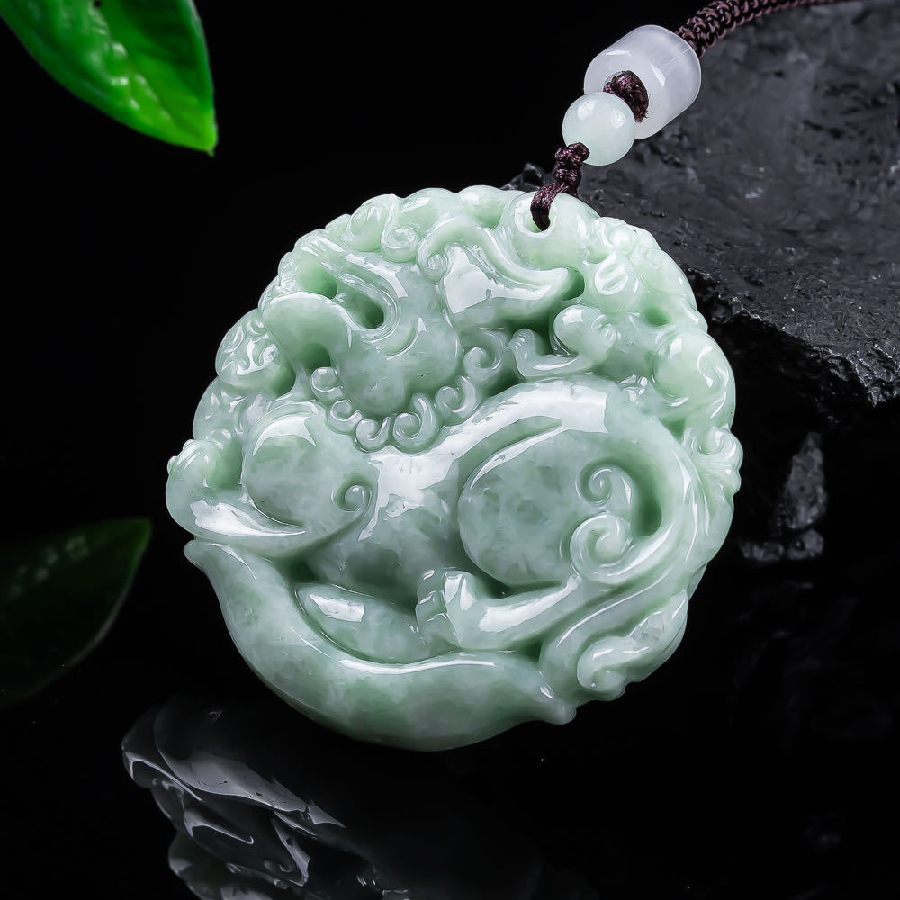 Women'S Fashion Gifts - Collier pendentif Pixiu en jadéite naturelle