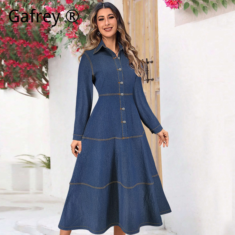 Nouvelle Robe Chemise en Jean  - Women Fashion Jeans avis et prix