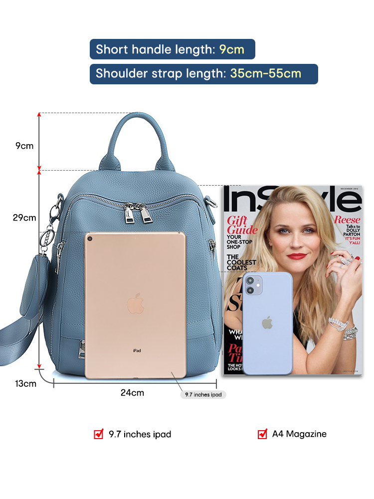 Zency – sac à dos en cuir véri - Women'S Fashion Backpack avis et prix
