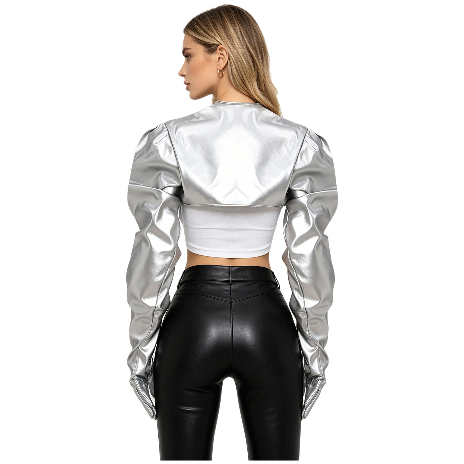 Cardigan en PU effet mouillé p - Women Fashion Gloves avis et prix