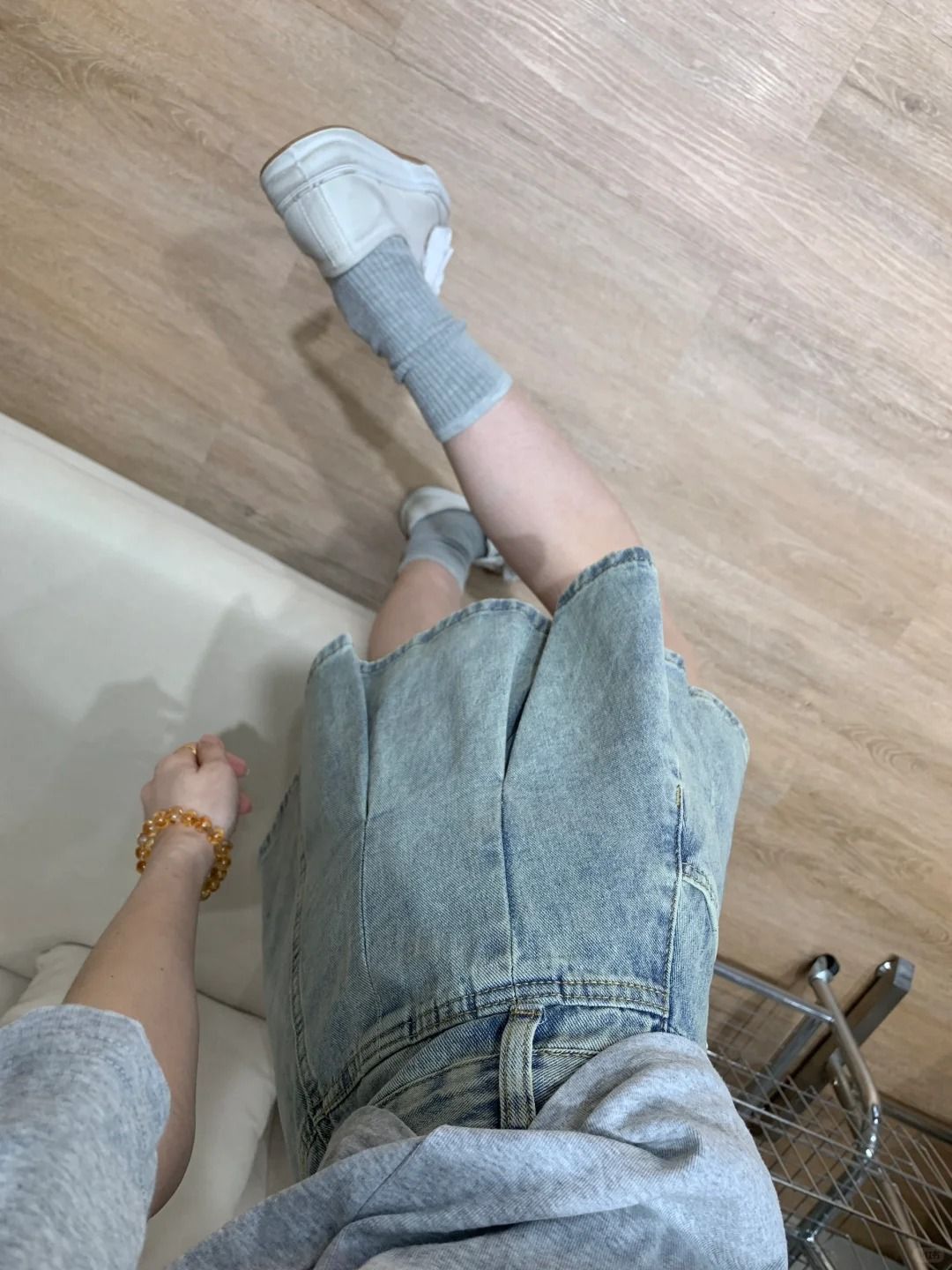 Jupe plissée en jean taille ha - Women Fashion Jeans avis et prix
