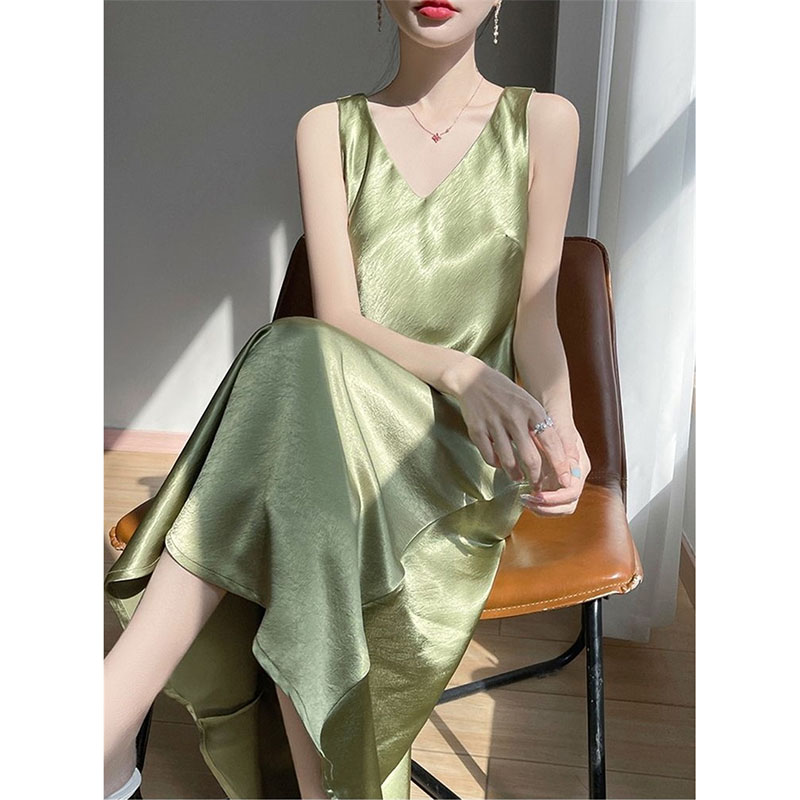 Robes longues en satin doré ha - Women'S Fashion Gilded Age avis et prix