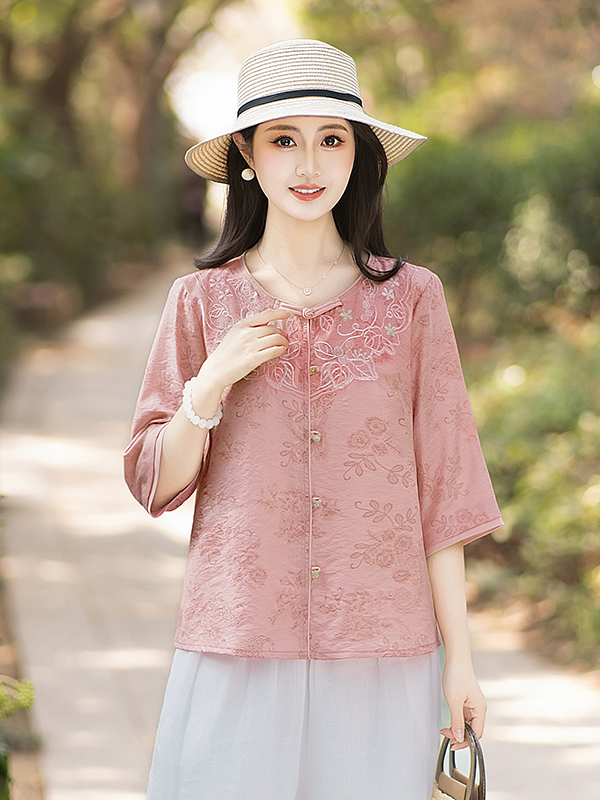 Nouvelle chemise brodée de sty - Women Fashion Over 60 avis et prix