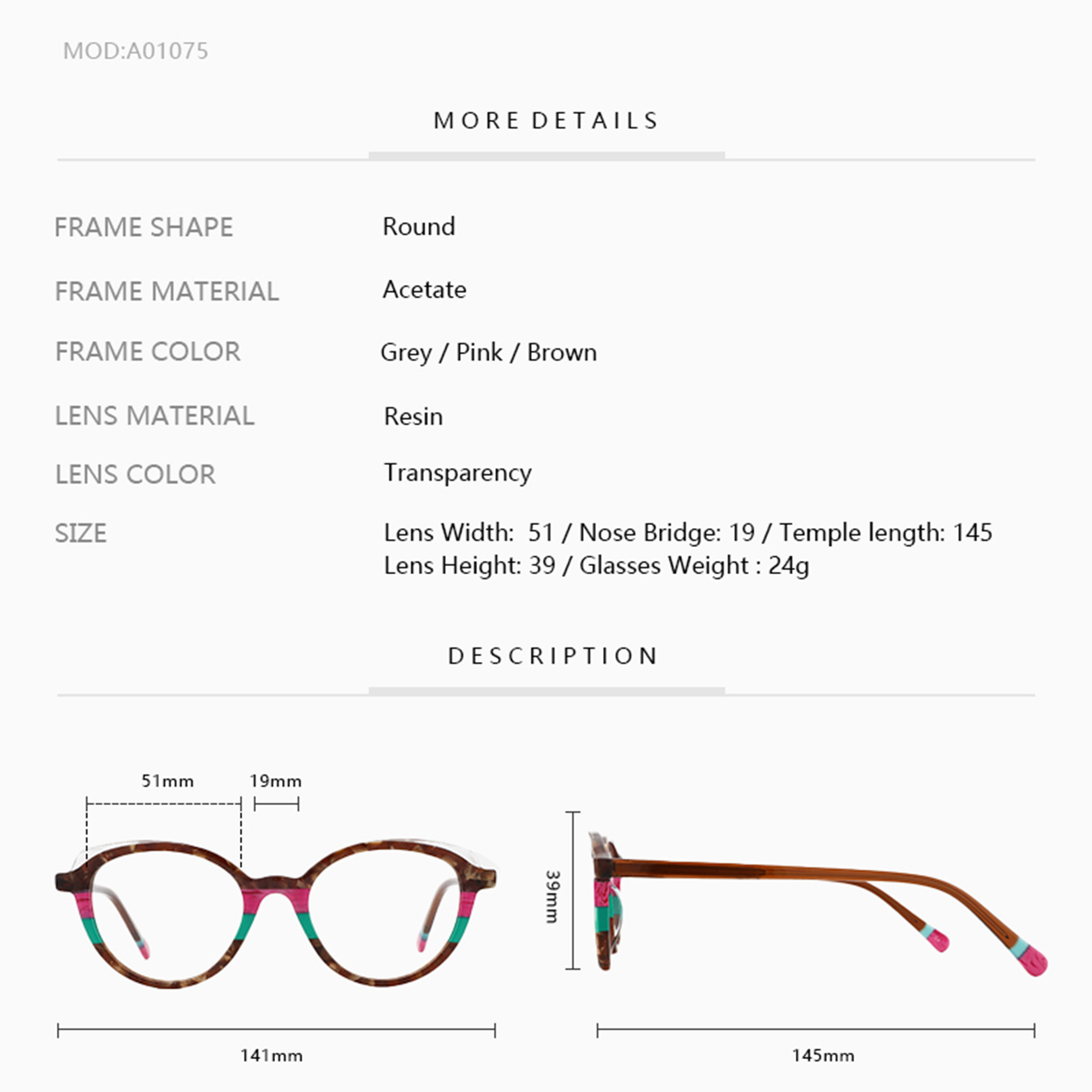 ZENOTTIC-Lunettes optiques ova - Women'S Fashion Glasses Non Prescription avis et prix
