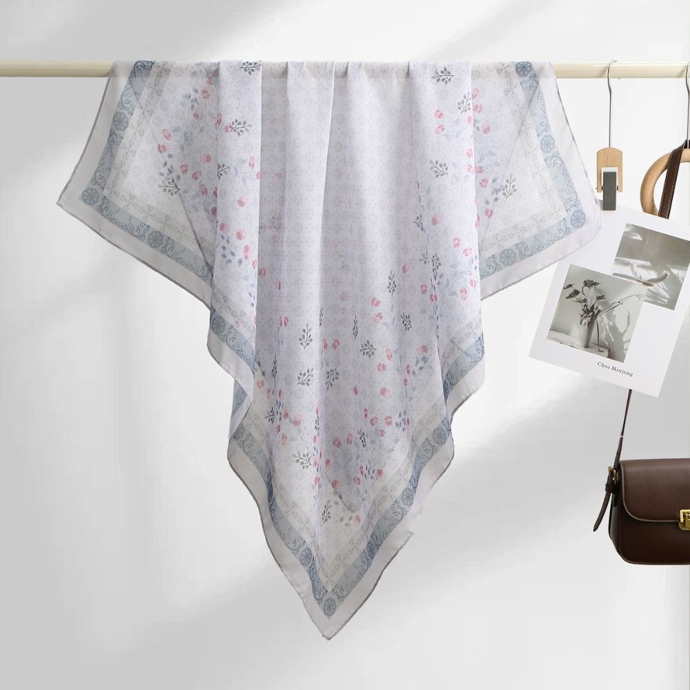 Foulard carré imprimé floral r - Women Fashion Malaysia avis et prix