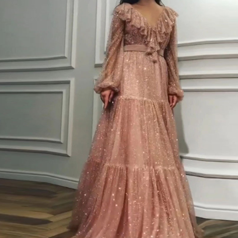 Robe de soirée en maille dorée - Women'S Fashion Gilded Age avis et prix