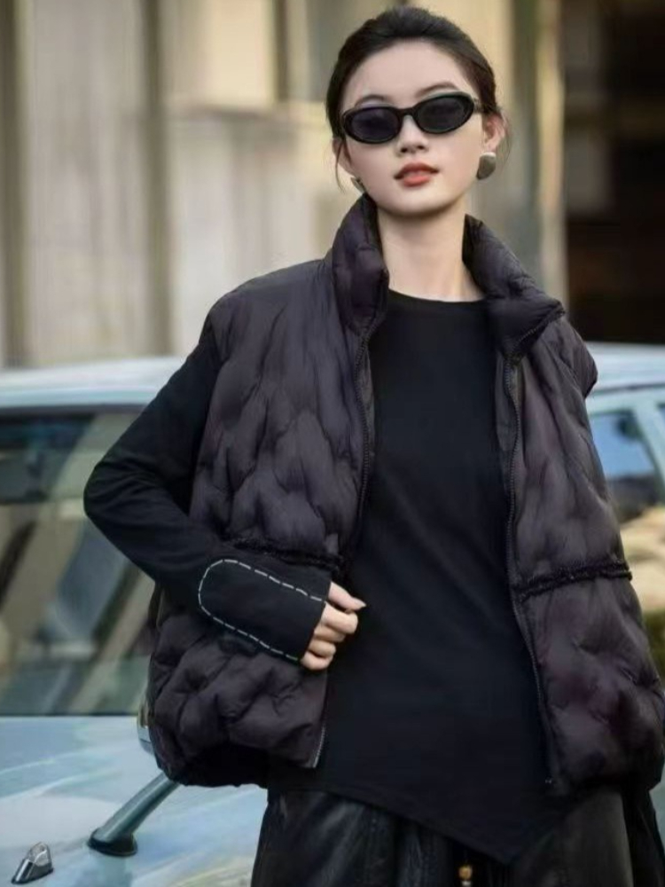 Mode Y2k vers le bas gilet fem - Puffer Vest Fashion Women avis et prix
