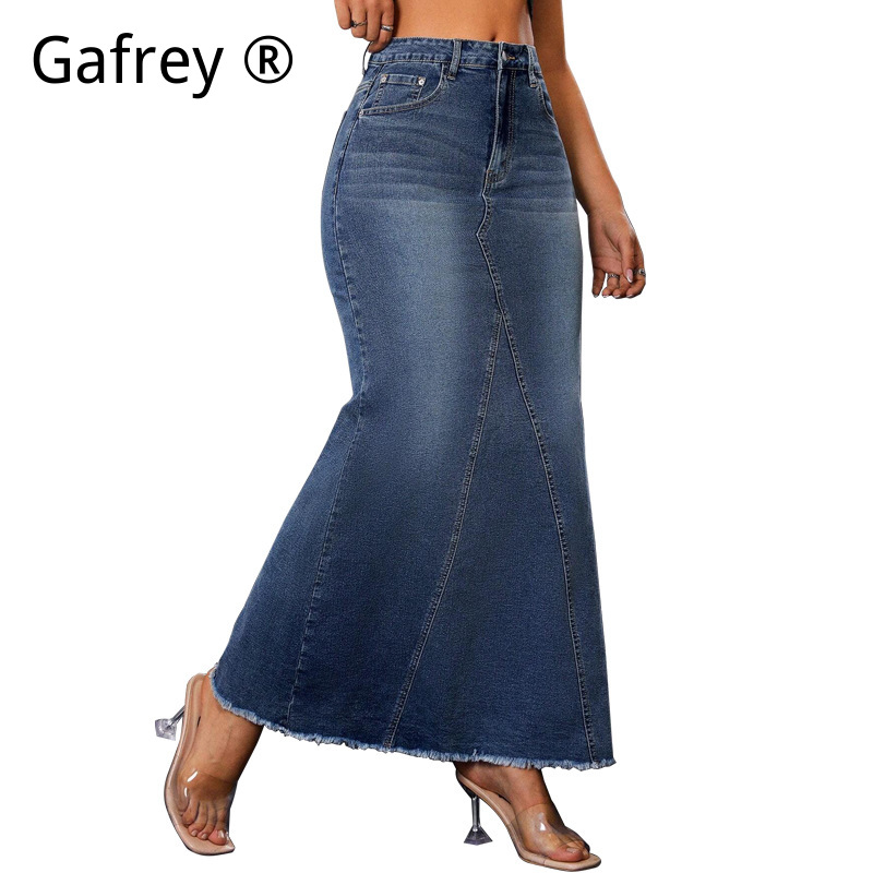 Jupe en jean mi-longue pour fe - Women Fashion Jeans avis et prix
