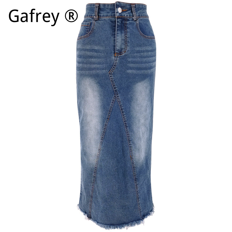 Jupe en jean mi-longue pour fe - Women Fashion Jeans avis et prix