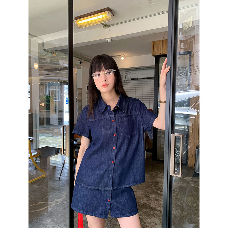 Chemise en jean rétro à manche - Women Fashion Jeans avis et prix