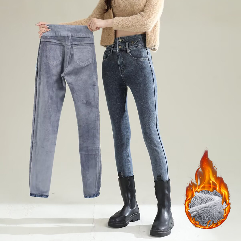 Hiver dame Chic en peluche the - Women Fashion Jeans avis et prix