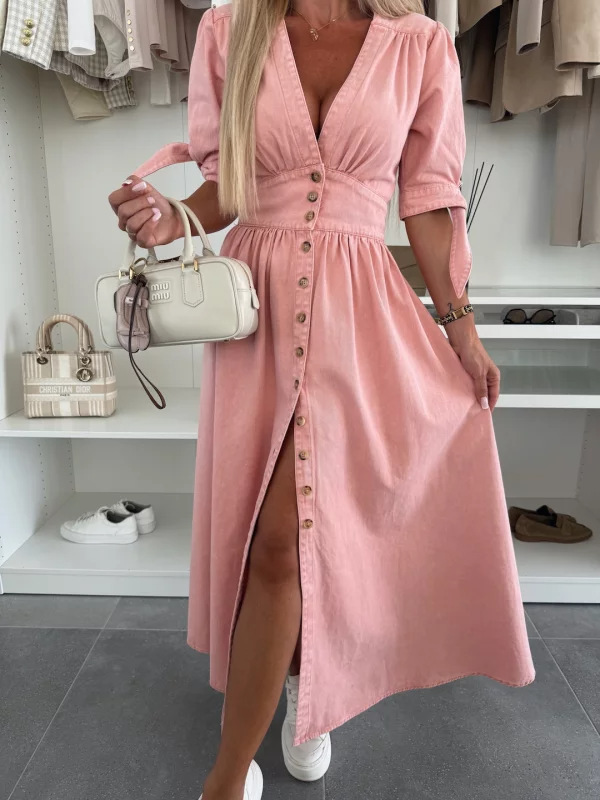 Robe en jean tendance à col en - Women Fashion Jeans avis et prix