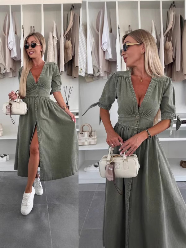 Robe en jean tendance à col en - Women Fashion Jeans avis et prix