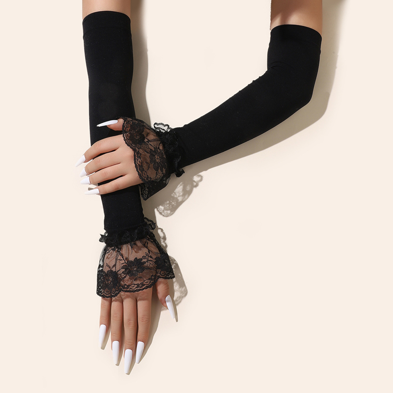 Manches longues en dentelle po - Women Fashion Gloves avis et prix