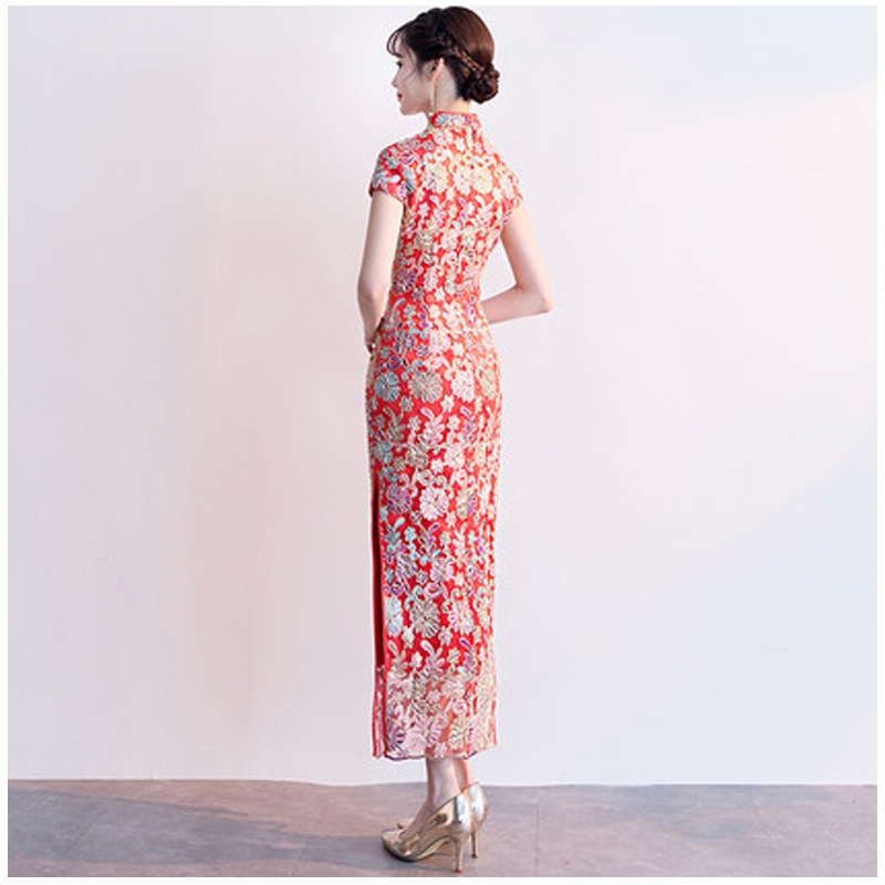 Robe longue Qipao en dentelle  - Xxl Women Fashion avis et prix