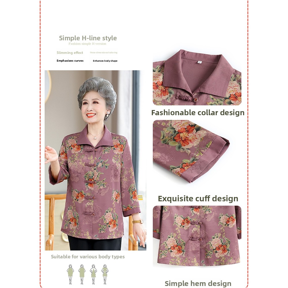 Chemise élégante à manches tro - Women Fashion Over 60 avis et prix