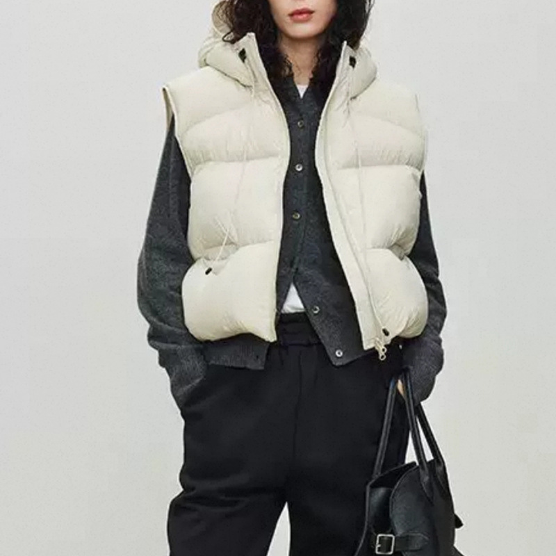 Femmes blanc canard vers le ba - Puffer Vest Fashion Women avis et prix