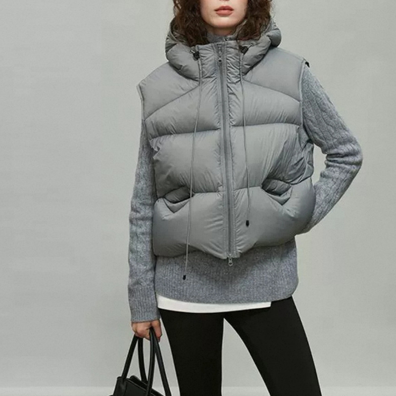 Femmes blanc canard vers le ba - Puffer Vest Fashion Women avis et prix