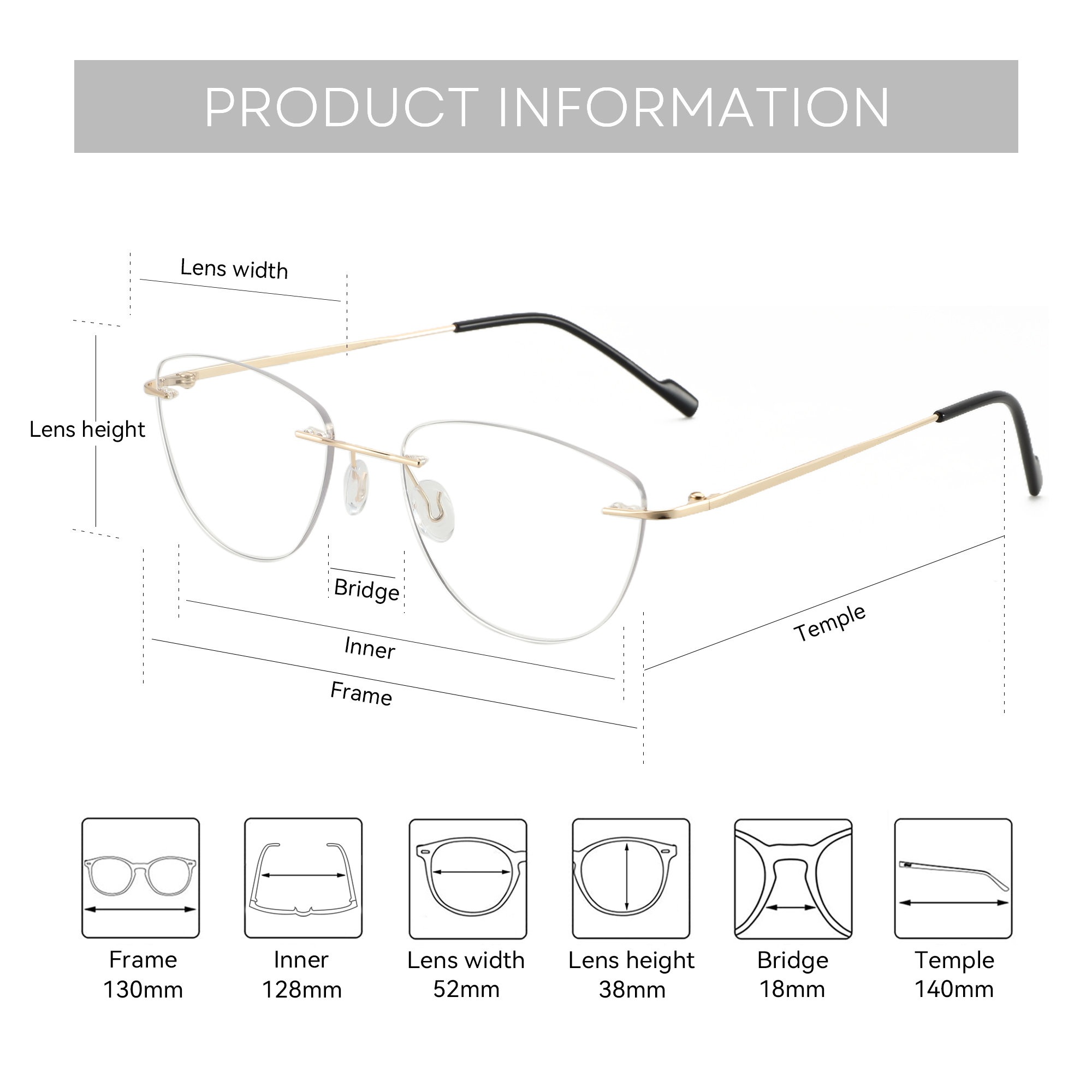 ZENOTTIC-Lunettes optiques œil - Women'S Fashion Glasses Non Prescription avis et prix